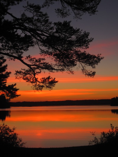 Solnedgång över Storsjön